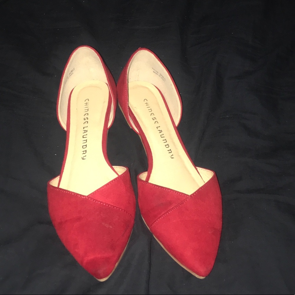 Red Chinese Laundry Flats